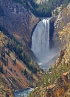 Erosion d'un canyon - Yellowstone falls (Parc national de Yellowstone, USA)